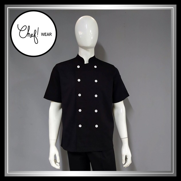 Chef Wear Baju Koki SS Pls Hitam