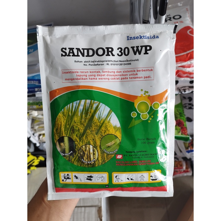 Pembasmi Wereng Coklat Padi AMPUH BANGET - Insektisida Kontak dan Sistemik SANDOR 30 WP Imidakloprid