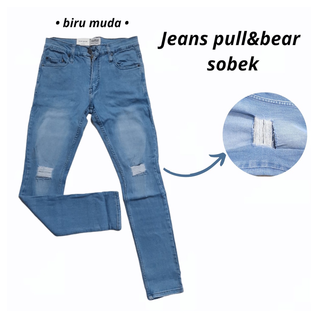 CELANA PULL N BEAR SOBEK CELANA PULL N BEAR  PRIA CELANA PANJANG PRIA