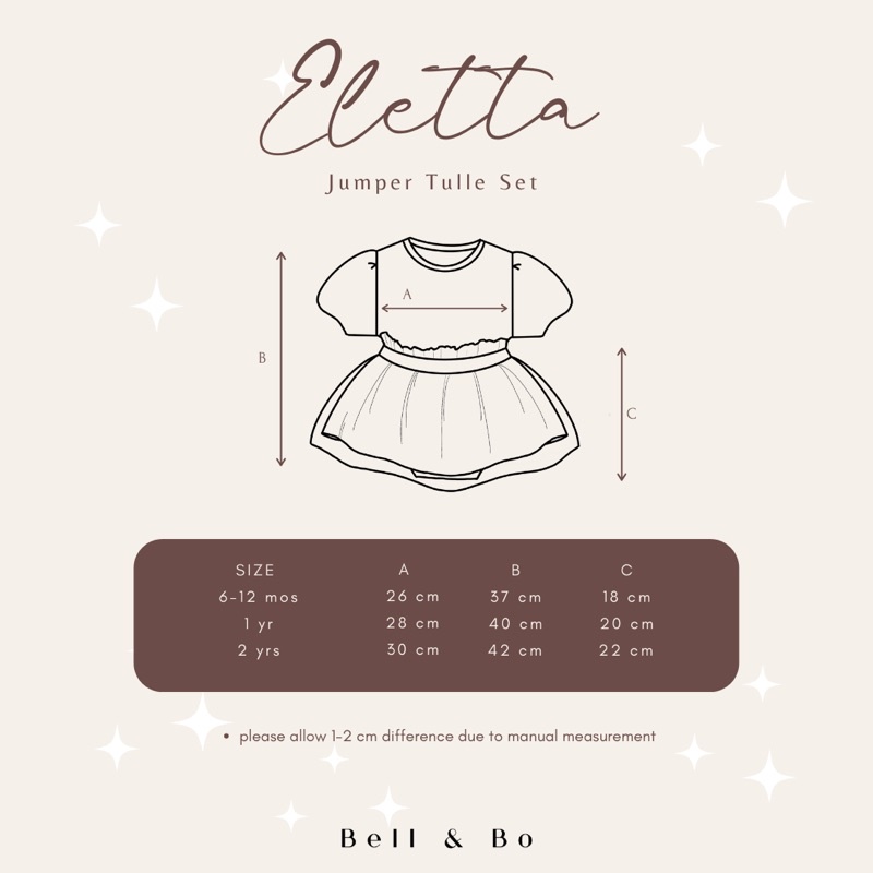 BELL &amp; bo ELETTA / Tutu SET/  Setelan Anak Perempuan