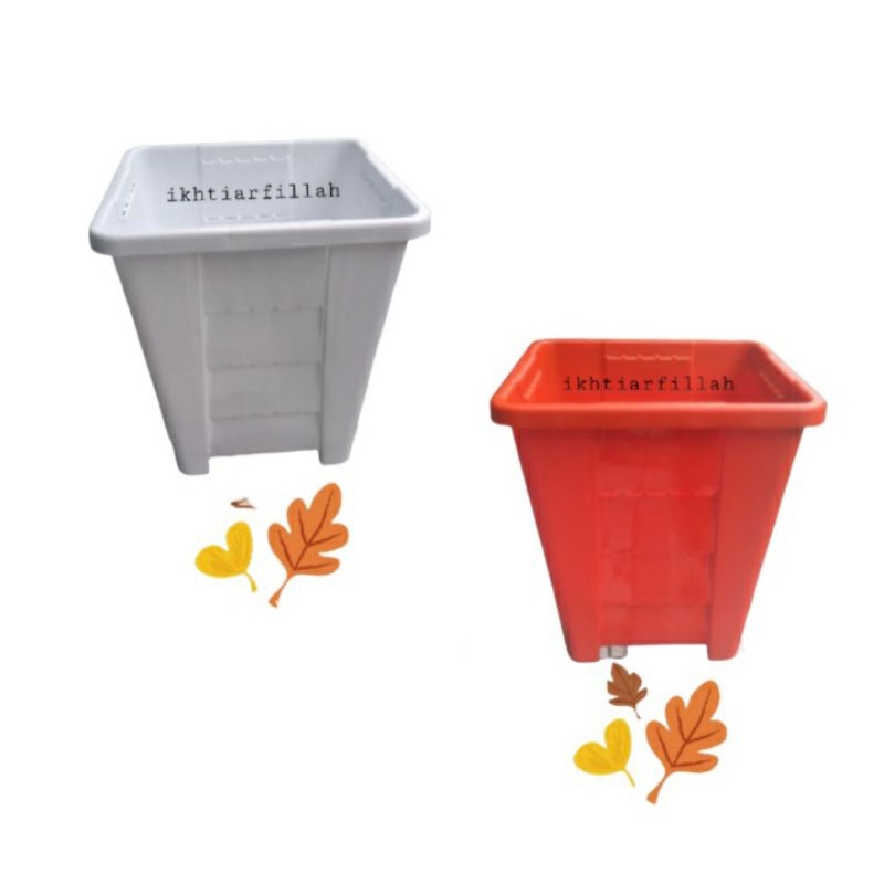 POT KOTAK TINGGI LUBANG SAMPING BESAR 01 PUTIH,ORANGE