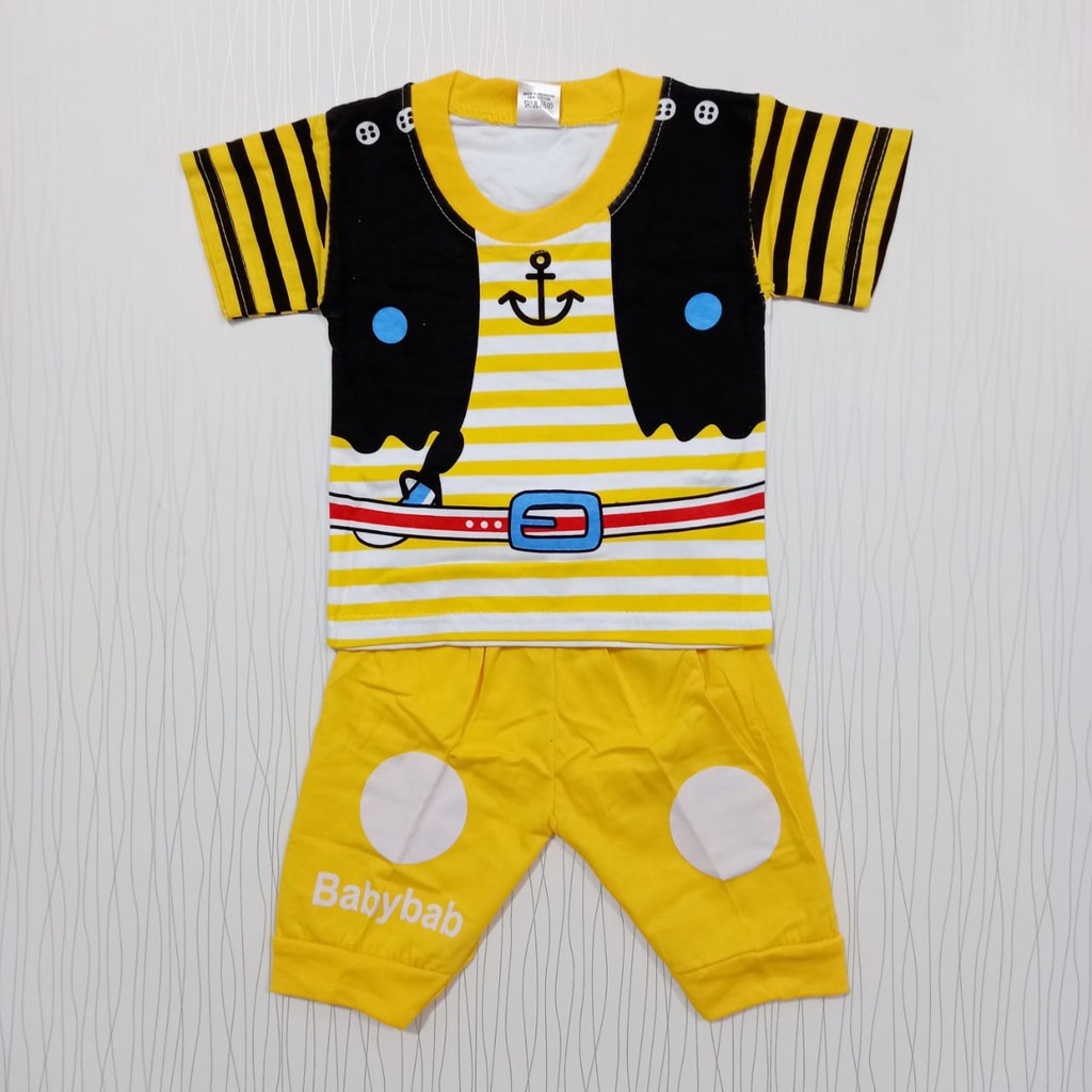 setelan pakaian anak laki laki captain babybab