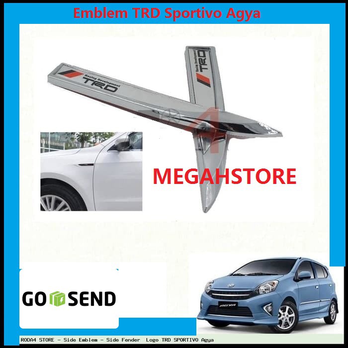 side emblem / side fender logo TRD sportivo mobil agya