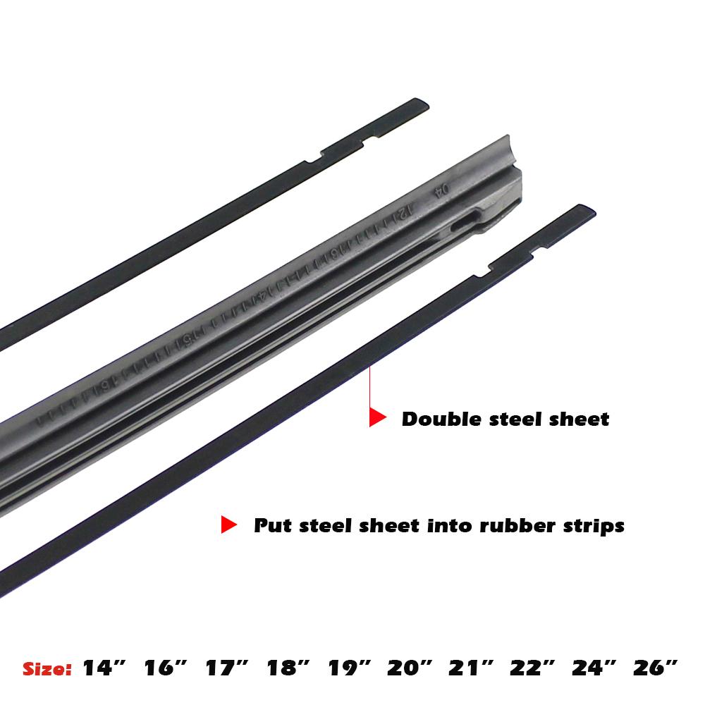 1 Pc Karet Pembersih Mobil 8mm 14 &quot;16&quot; 17 &quot;18&quot; 19 &quot;20&quot; 21 &quot;22&quot; 24 &quot;26&quot; 28 &quot;Untuk HONDA BENZ TOYOTA Nissan PERODUA Proton