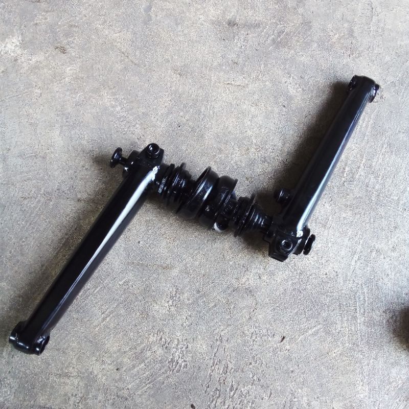 Parts Sepeda BMX Crank Chromoly Steel BB USA United 8 Spline Hitam Black
