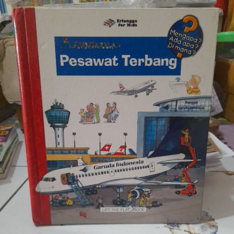 erlangga for kids/ pesawat terbang/buku flip flap