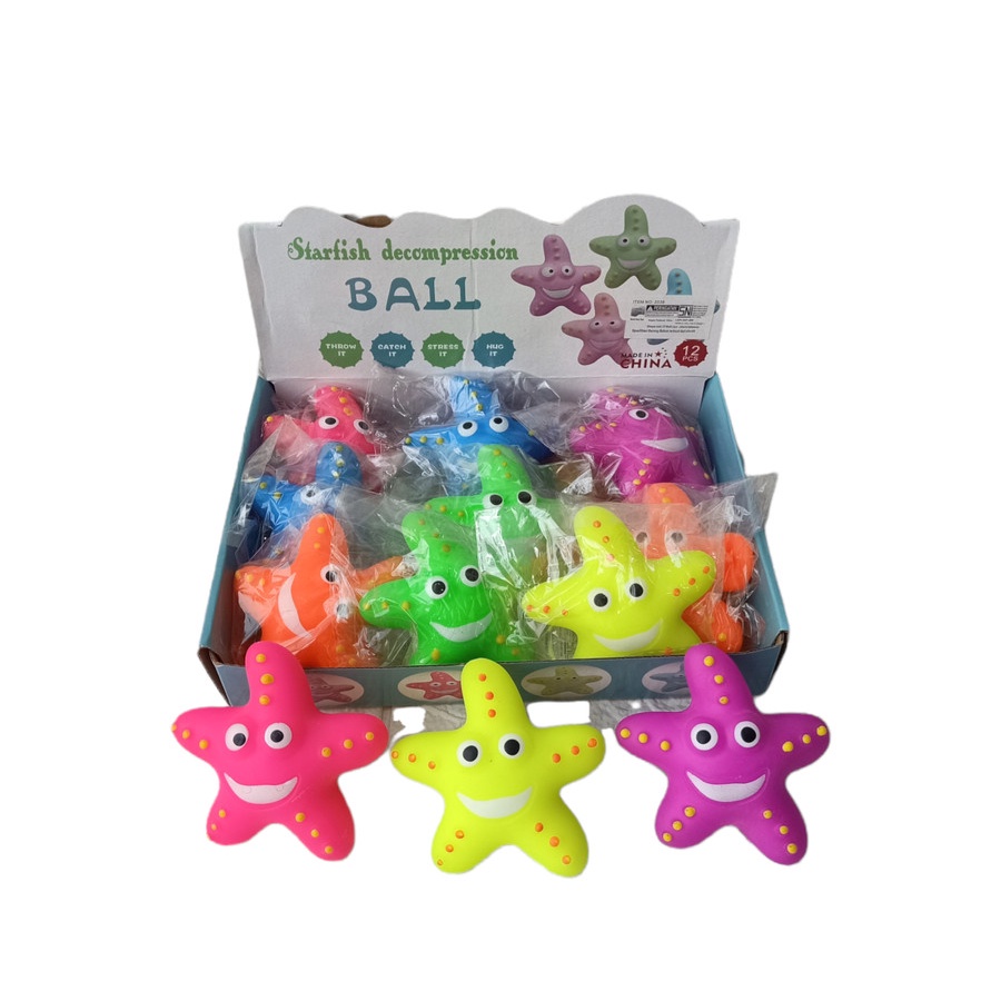 SQUISH Ball Puffer Stress BALL Relieve Toys Squeezing STARFISH - Mainan Lembut Mainan Pereda Stress Mainan Koleksi Anak