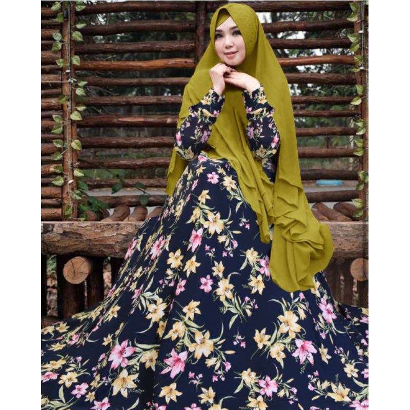 Gamis murah cassandra / Syari monalisa premium set hijab / Fashion wanita muslimah