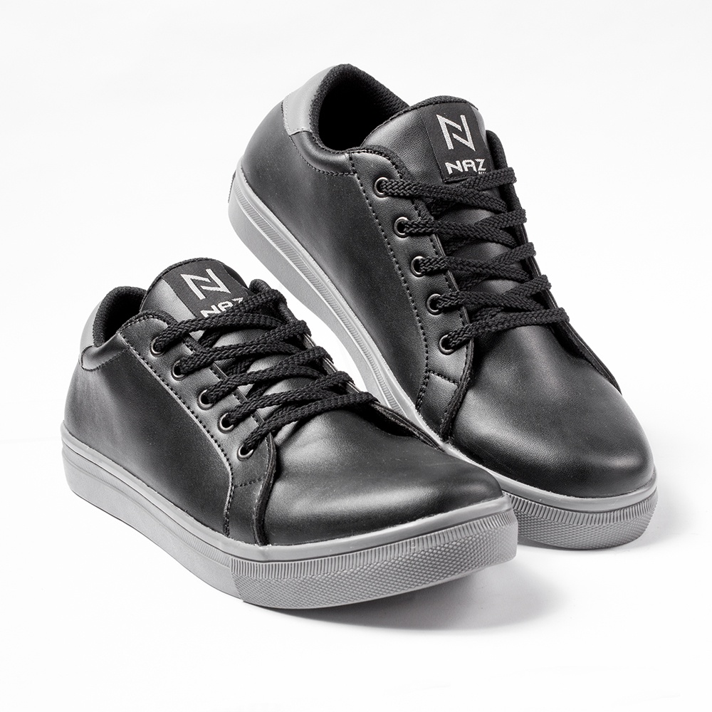 GEVA BLACK GREY |ManNeedMe x NAZ| Sepatu Sneakers Pria Casual Sneaker Cowok Shoes ORIGINAL