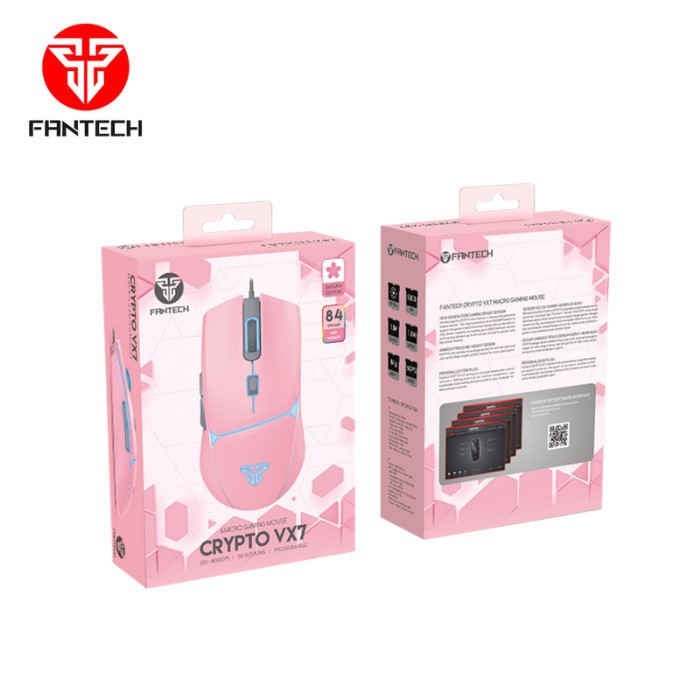 FANTECH VX7 Crypto Sakura Lite Edition - Gaming Mouse