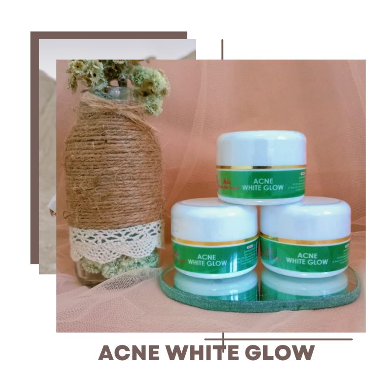 (COD)CREAM MALAM ACNE WHITE GLOW AZKA BEAUTY GLOW SKINCARE/ CREAM MALAM JERAWAT