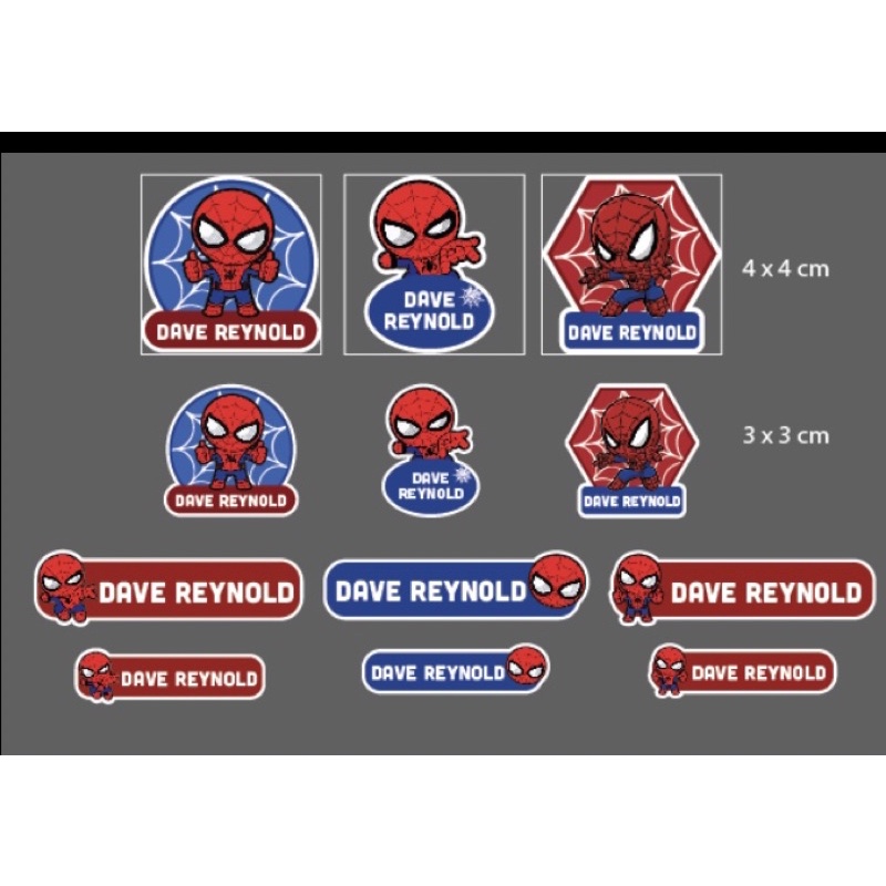 

100 pcs Stiker Nama waterproof / Stiker Nama Anti air
