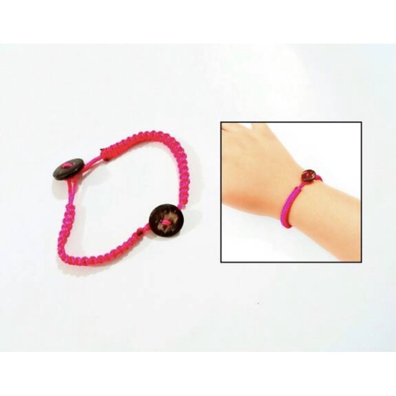 gelang tali kancing pink gelang fashion etnik gelang persahabatan