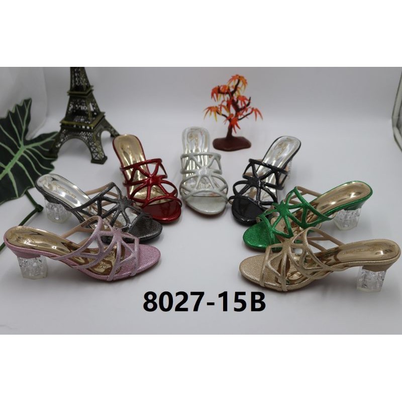 SOFIYA SANDAL  PESTA WANITA TAPAK TAHU KACA IMPORT #8027-15