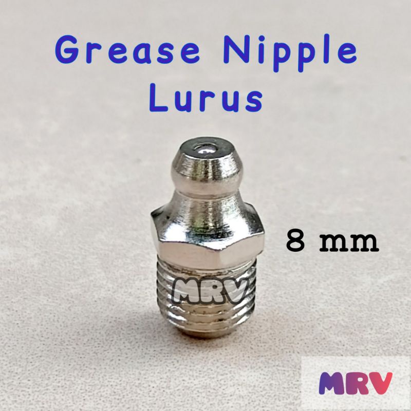 Jual 8mm Grease Nipple / Napel Grease (Steel) 8mm Straight / Lurus