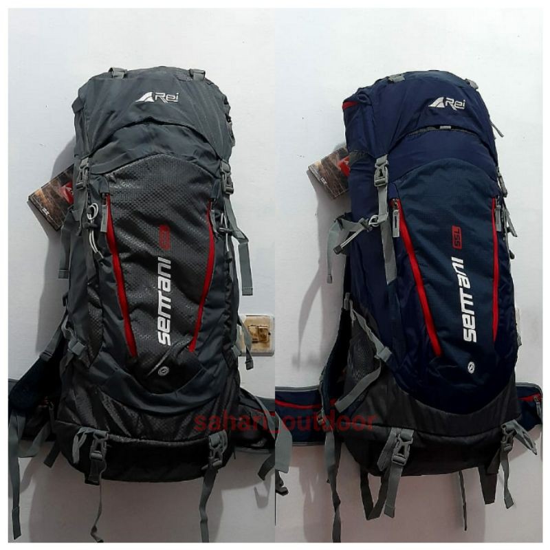 tas gunung carrier arei sentani 55L include cover bagkeril rei sentani 55L original