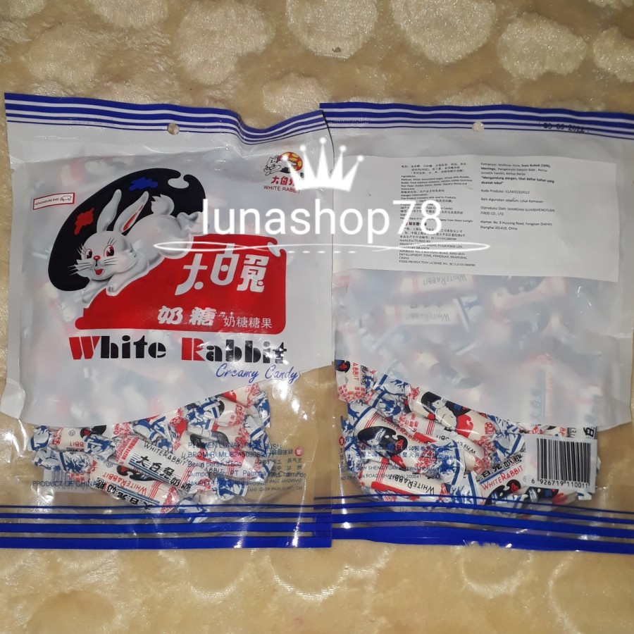 

Gelatin babi! Permen lunak rasa susu White Rabbit creamy candy 180g