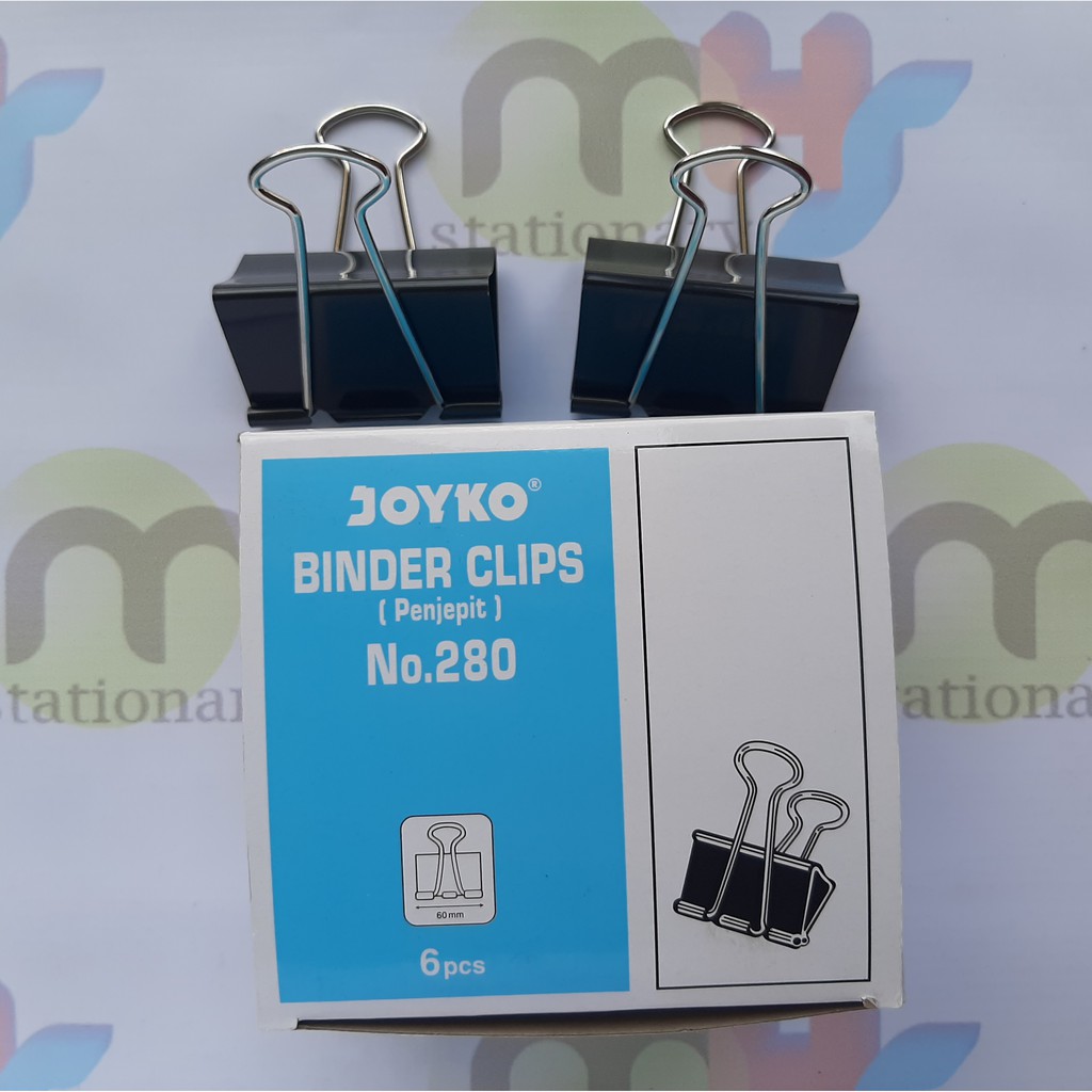 

Binder Clip Klip Penjepit Kertas Joyko 280 1 Box 6 Pcs