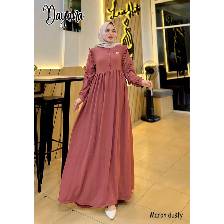 DRESS KONDANGAN POLOS SIMPLE DAYANA