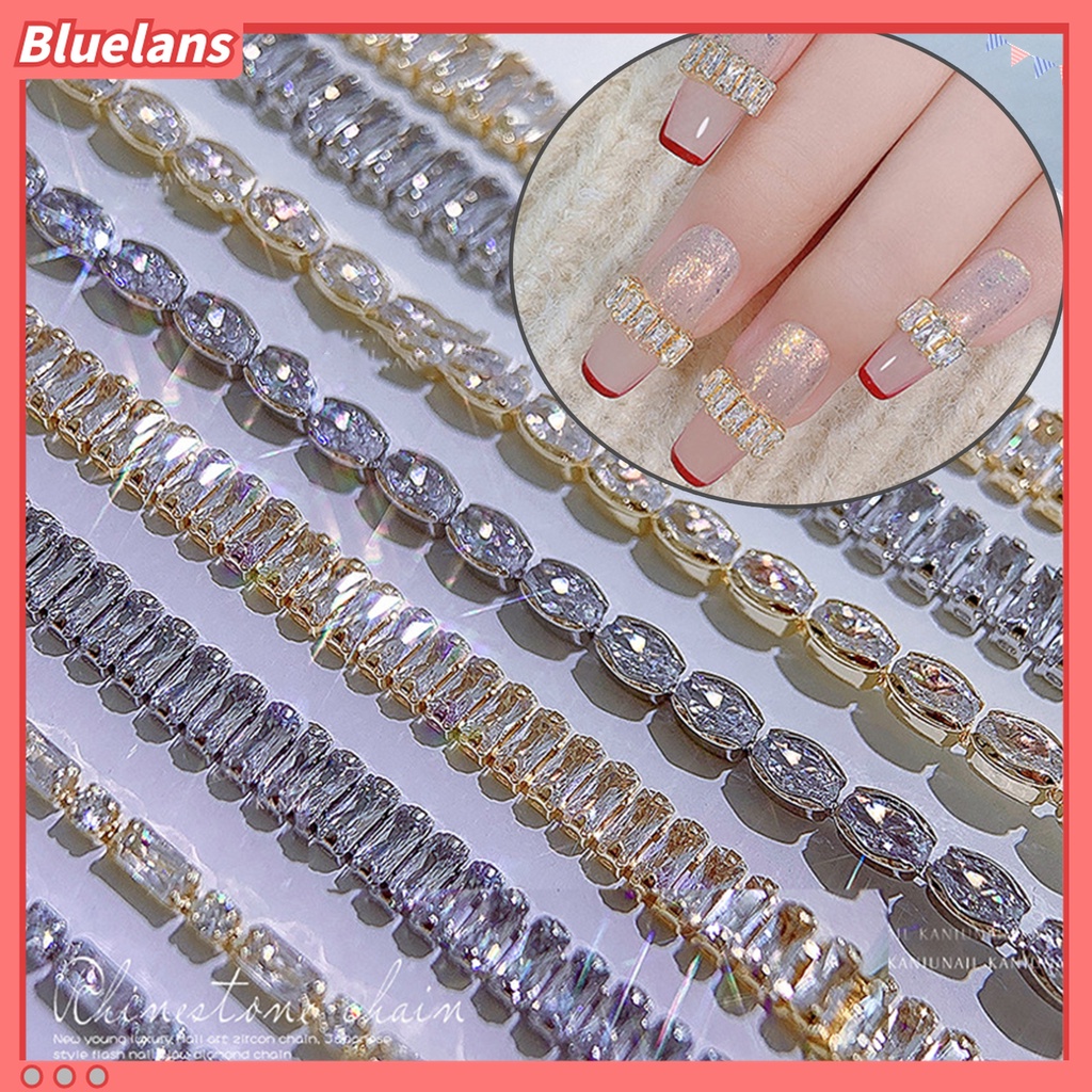 (In Stock) Kacamata Hitam Lensa Warna Warni ♡Perhiasan Rantai Zircon 3D Tahan Pudar Untuk Dekorasi Nail Art