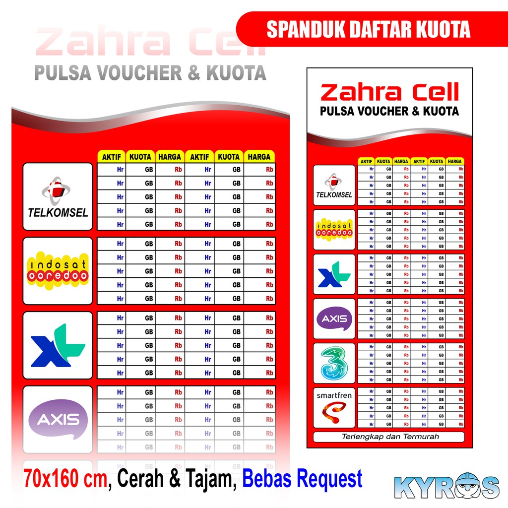 Spanduk Jual Paket Data - desain banner kekinian