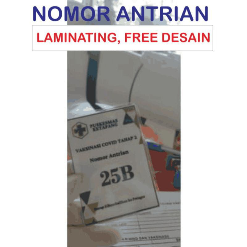 Jual Termurah Nomor Antrian Laminating Karcis Parkir Shopee Indonesia 0320