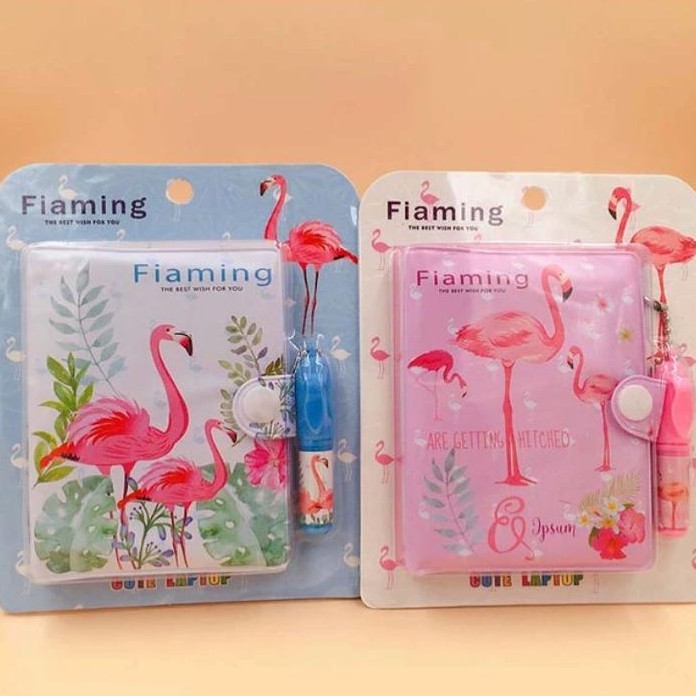 

mini diary flamingo set buku tulis