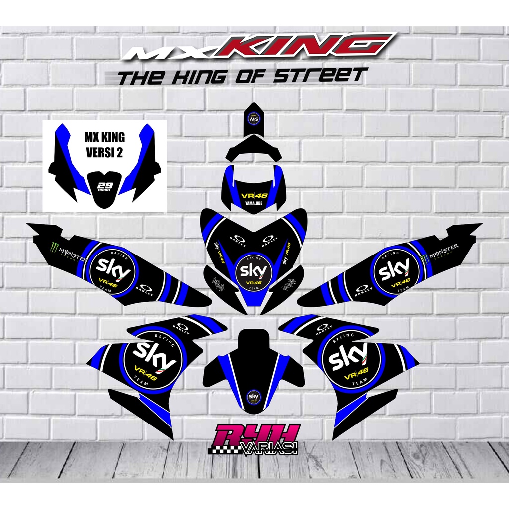 STIKER DECAL FULL BODY YAMAHA JUPITER MX KING 150cc V1 V2  2020 2022 SKY JUVENTUS TRANSFORMERS CUSTOM DESAIN SENDIRI