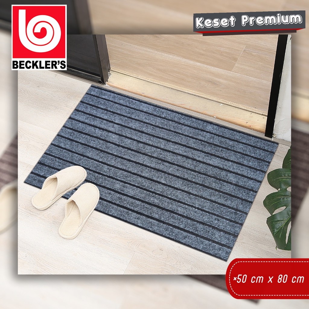 Keset Karet Rubber Premium Anti Slip Motif GARIS Bahan PVC Karet 2 UKURAN