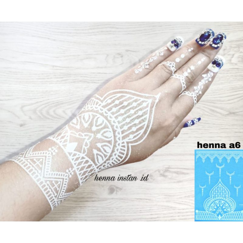 HENNA INSTAN / HENA TATTO PENGANTIN / FREE GLITER-A6