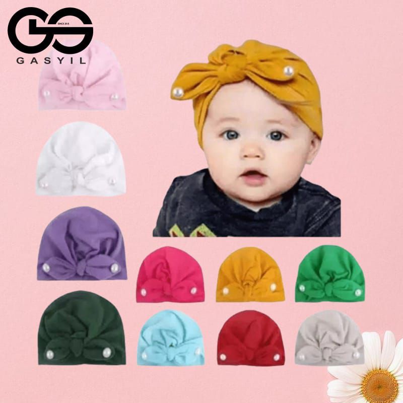 [rumahbayipdg] Turban bayi Turban pita kelinci mutiara