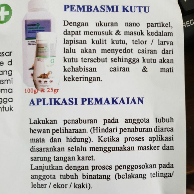 Diatomix bedak pembasmi kutu 25gr