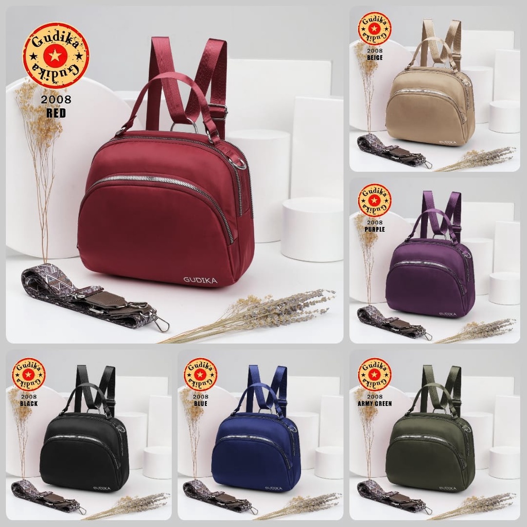 PROMO GUDIKA 2008 | Tas Selempang | Backpack Parasut Wanita Tas Ransel Import Original | Ransel Cewek | Ransel Perempuan | Tas Wanita