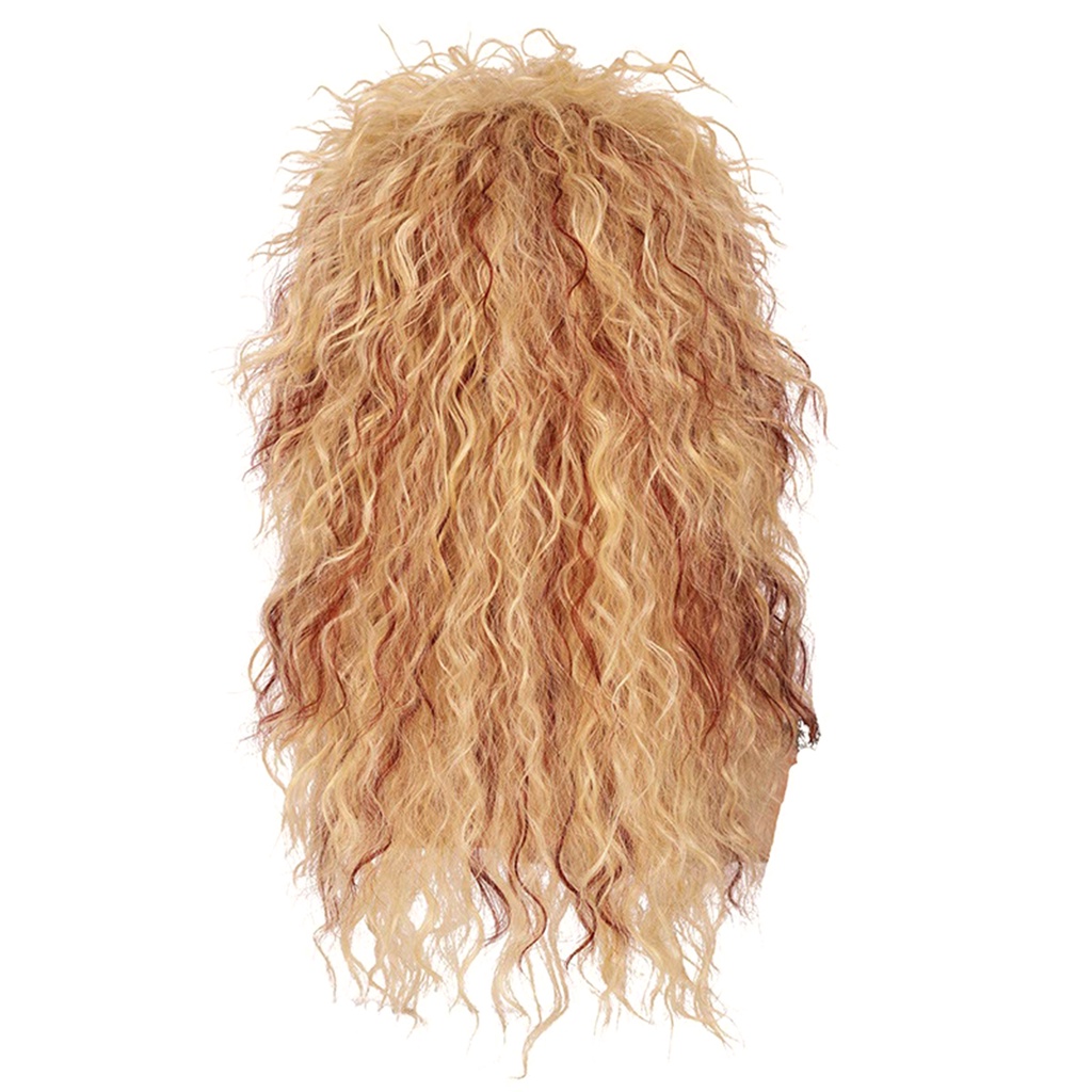 Wig Punk Heavy Metal Rocker Curly Long Wig Hairpiece