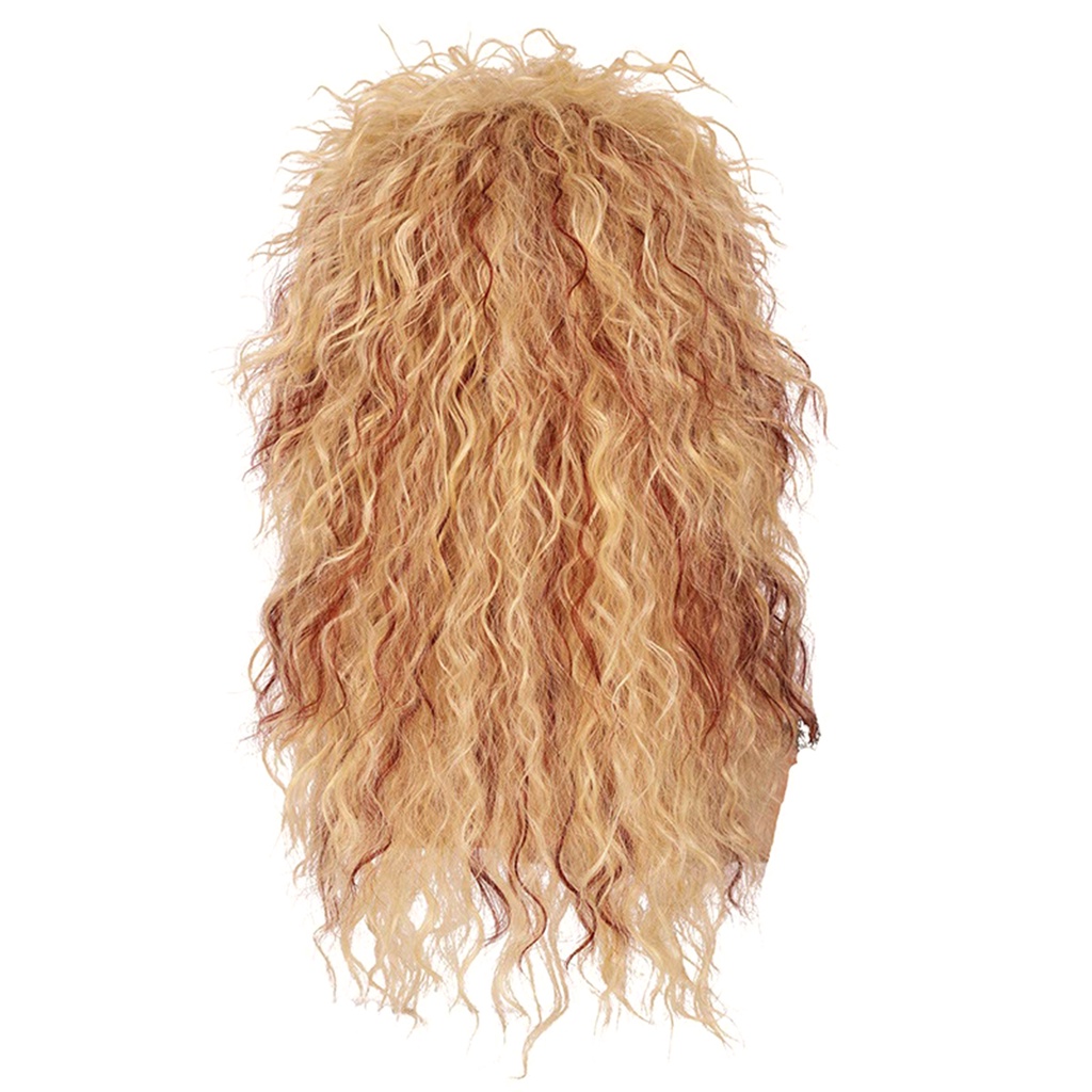 Wig Punk Heavy Metal Rocker Curly Long Wig Hairpiece