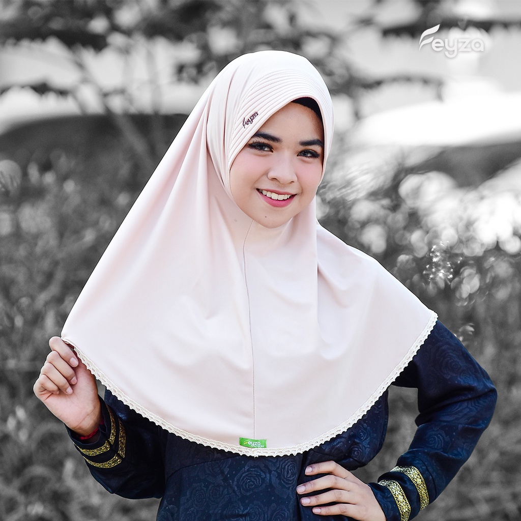 Feyza Farida - Jilbab Anak - Hijab Bergo Instan - Bahan Lycra Eksklusif Usia 7-9 Tahun