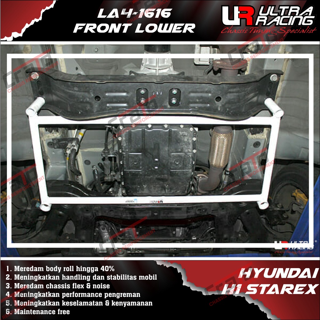 Aksesoris Stabiliser ULTRA RACING Safety Bar - Front Lower Bar 4 Points - Hyundai H1 H 1 H-1 Starex 