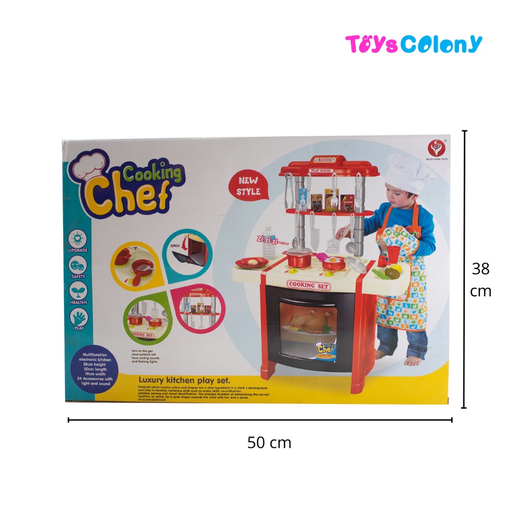 COOKING CHEF - MAINAN ANAK MASAK-MASAKAN LUXURY KITCHEN PLAY SET