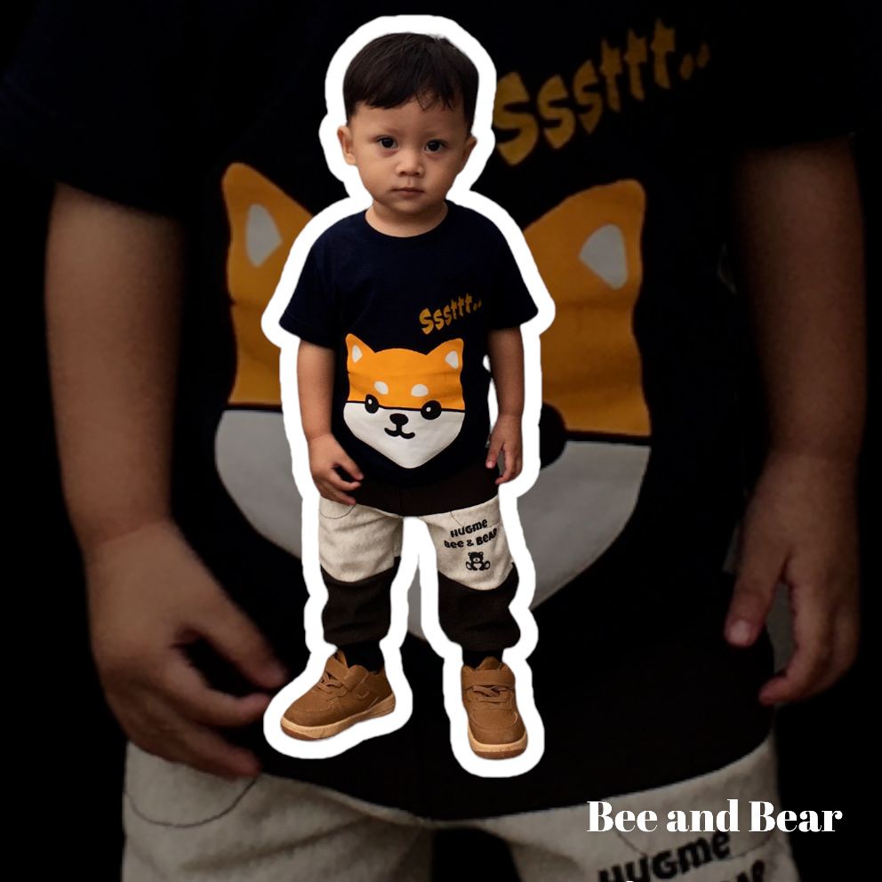 KAOS ANAK  HUGME BEE AND BEAR USIA 1-6 TAHUN