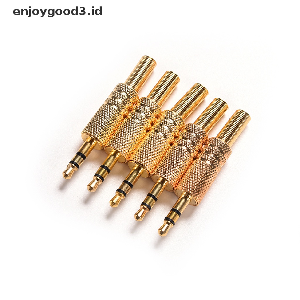 (Rready Stock) 1 Pcs Adaptor Konektor Jack Audio TRS 3.5 mm 1 / 8 &quot;Male Lapis Emas  (ID) Buku Novel Dewasa Dalam Bahasa Mandarin