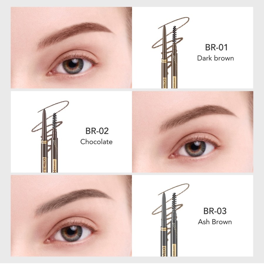 ✿ELYSABETHME✿ Y.O.U Extra slim brow pensil alis ekstra slim bentuk alis jadi mudah pencil