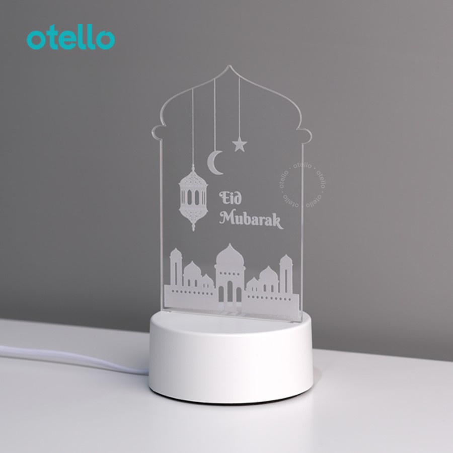 Lampu Hias Akrilik LED Eid Mubarak Ramadan Idul Fitri Hampers Lebaran