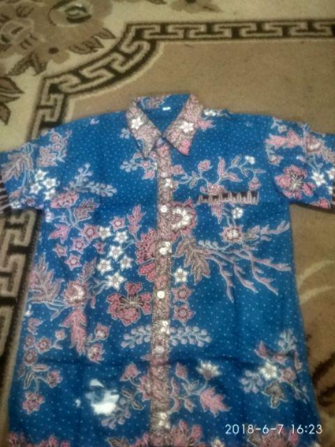 Hem Kemeja Batik Anak Cowok Kd Melati Warna