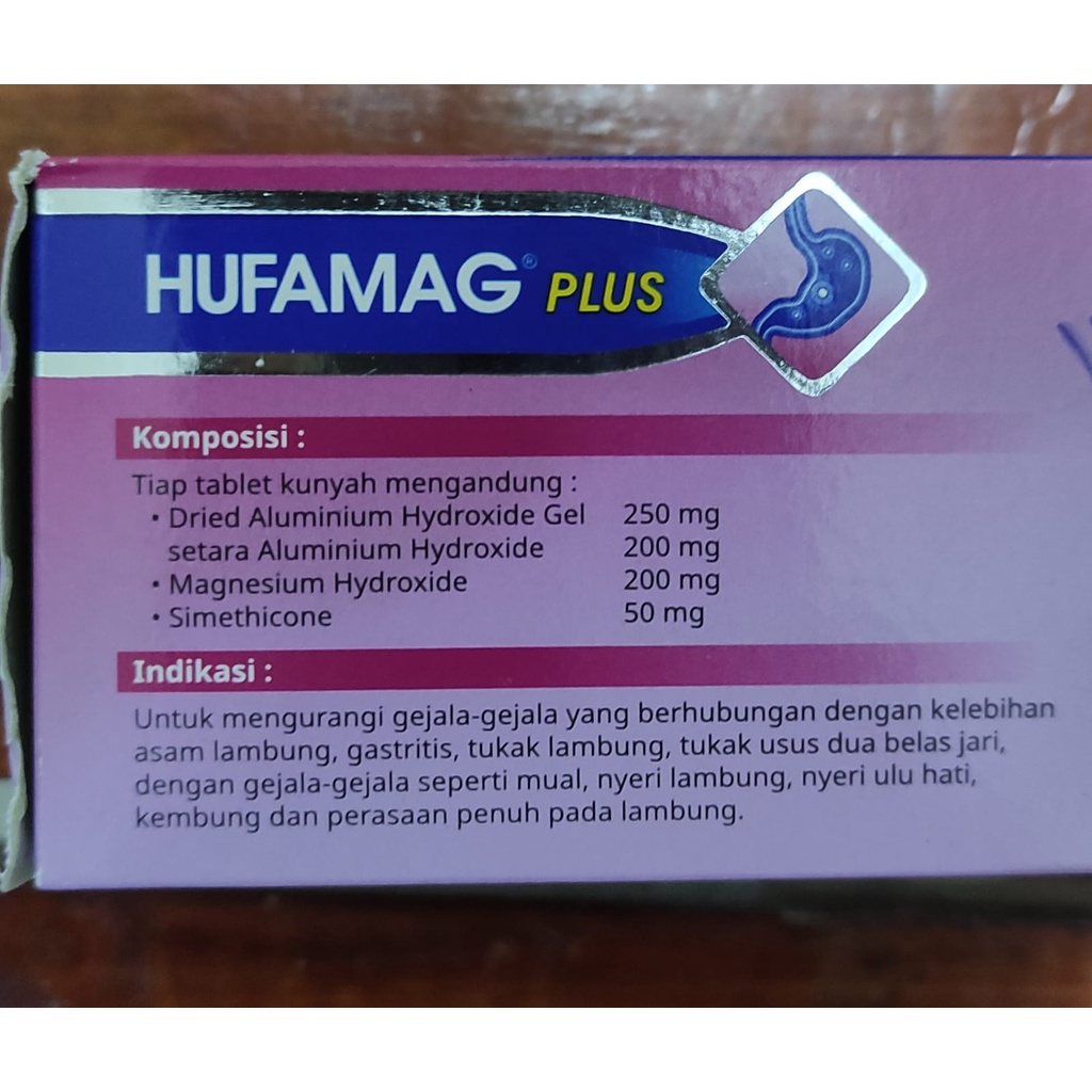 Hufamag Plus 100 Tablet / Mengatasi Sakit Maag / Ulu Hati / Kembung / Mual