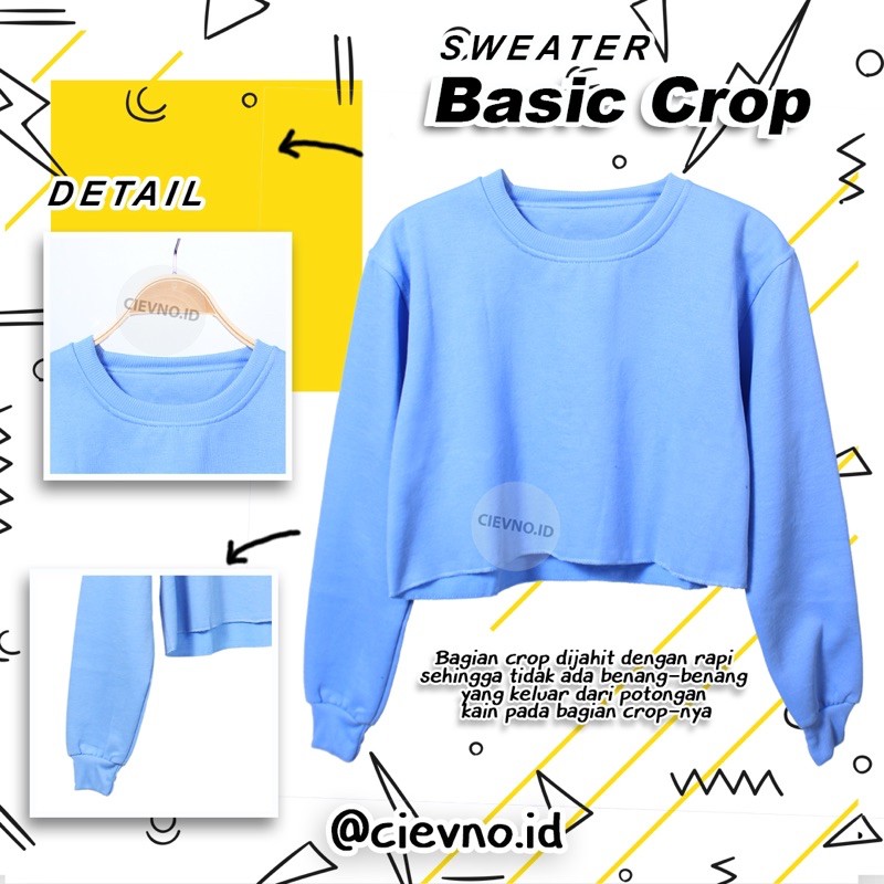 SWEATER CROP BILLIE EILISH ALL SIZE &amp; BIG SIZE XL