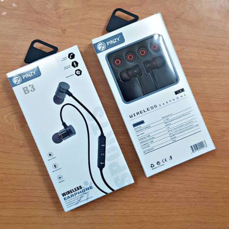 Headset Bluetooth Pinzy Original B3 series extra bass