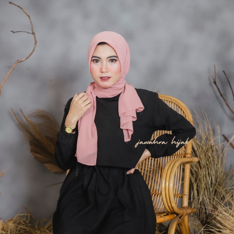 KHAIRA (PASHMINA SQUARE) part. 1 / PASHMINA CERUTY / PASHMINA ANTEM / PASHMINA ANTI TEMBEM-PS SALMON