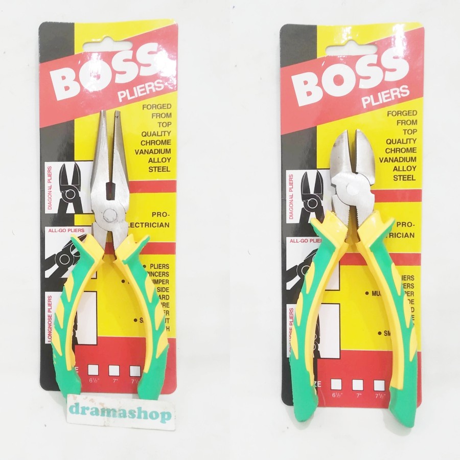 Tang Kombinasi Potong Lancip Boss 6&quot;