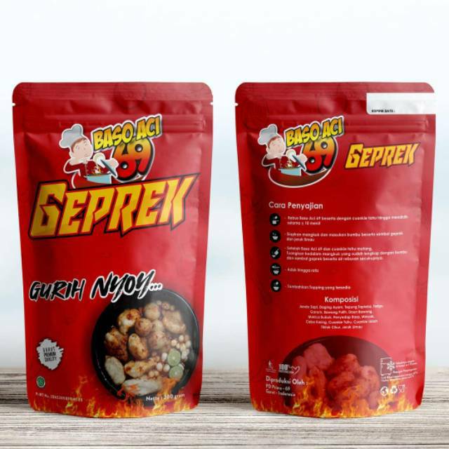 

Baso Aci 69 / boci 69 Geprek, Ori dan Sambal Hejo Khas Garut