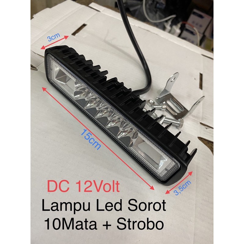 lampu tembak 10 led   senja kedip dc 12volt lampu sorot motor mobil variasi lampu led